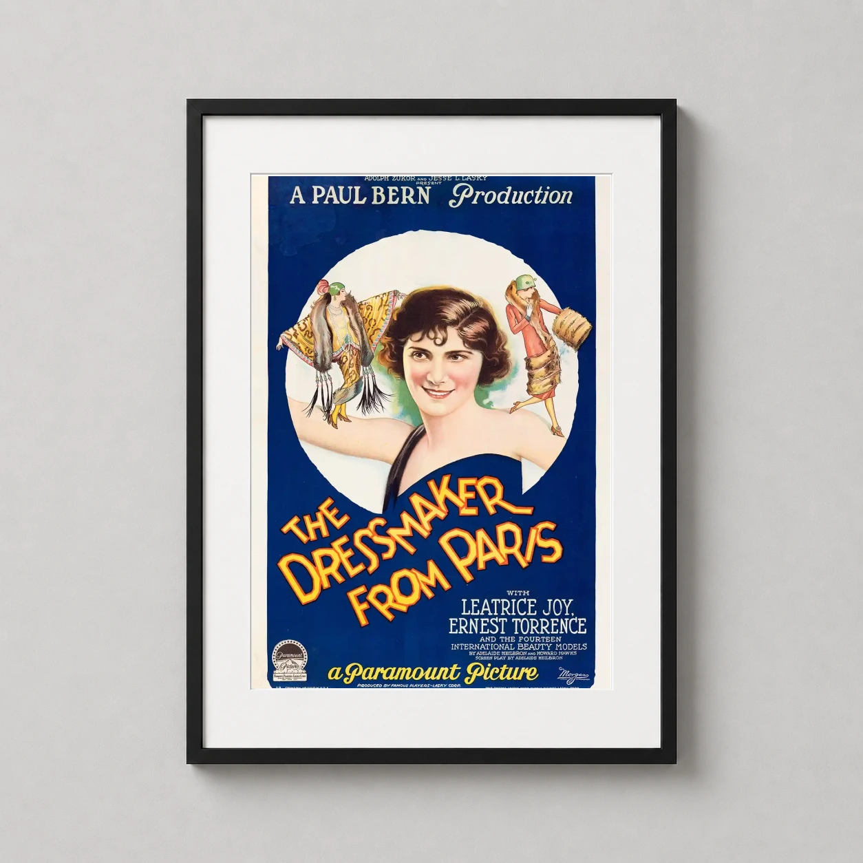 Dressmaker from Paris — vintage Paramount Pictures movie poster featuring 1920s flapper