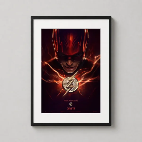 The Flash 2023 Worlds Collide Cinematic Superhero Movie Poster