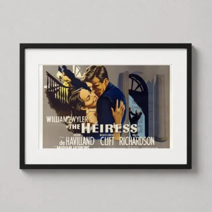 Heiress William Wyler Cinema Decor Movie Poster showing vintage 1949 movie poster for The Heiress