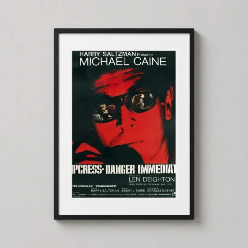 The Ipcress File Michael Caine Vintage French Movie Poster
