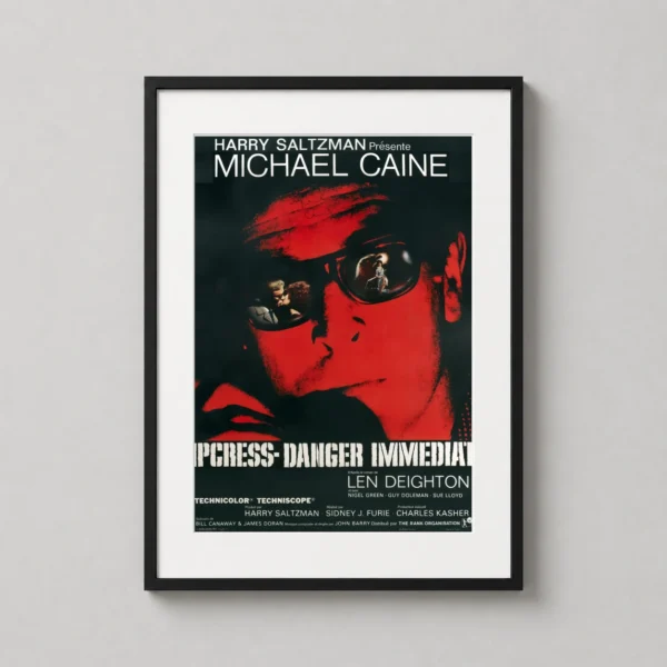 The Ipcress File Michael Caine Vintage French Movie Poster