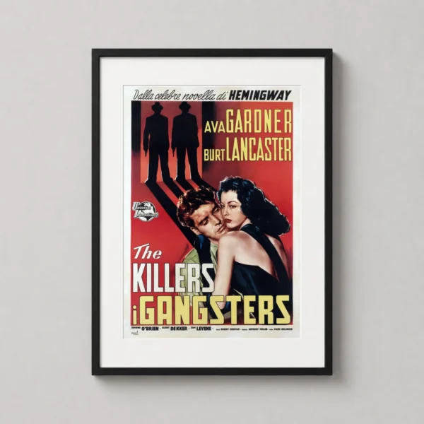 The Killers 1957 Italian Film Noir, Ava Gardner Vintage Poster