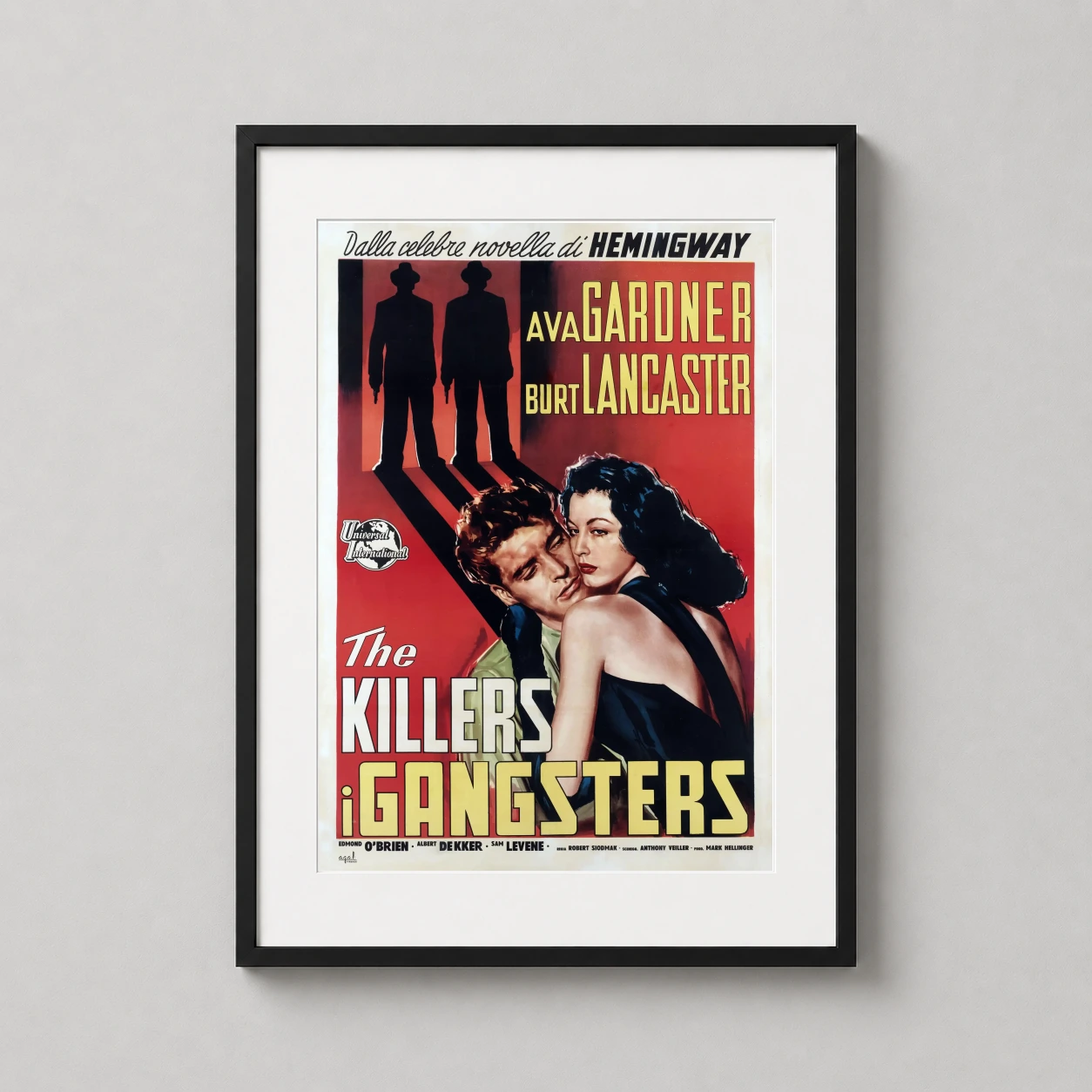 Killers — this vintage Italian movie poster for The Killers features a dramatic