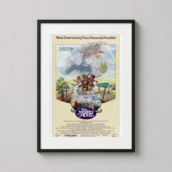 The Muppet Movie 1979 Retro Hollywood Adventure Movie Poster