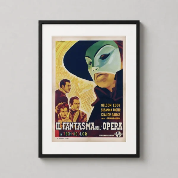 Phantom of the Opera Italian 1943 Vintage Movie Poster