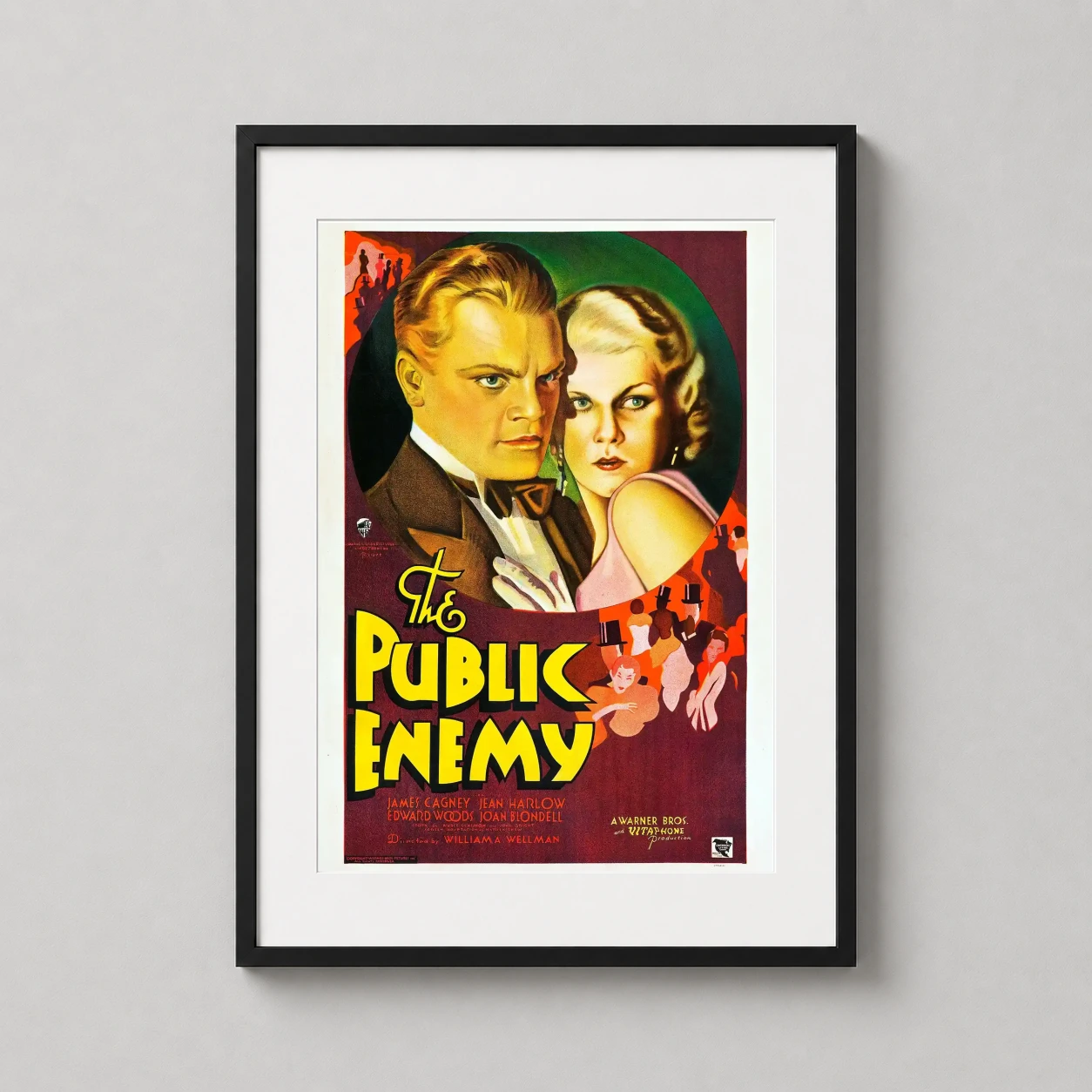 Public Enemy James Cagney — vintage 1931 movie poster for The Public Enemy featuring James Cagney