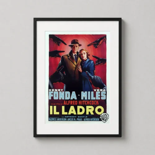 The Wrong Man 1957 Italian Il Ladro Movie Poster