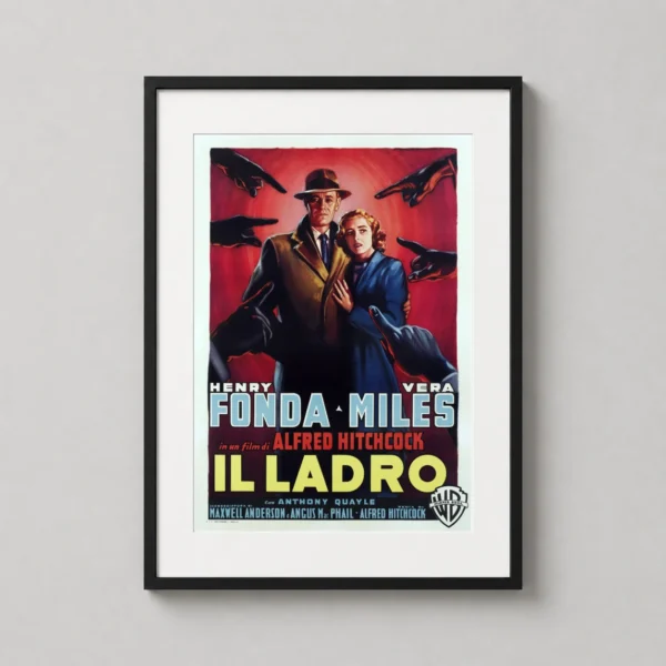 The Wrong Man 1957 Italian Il Ladro Movie Poster