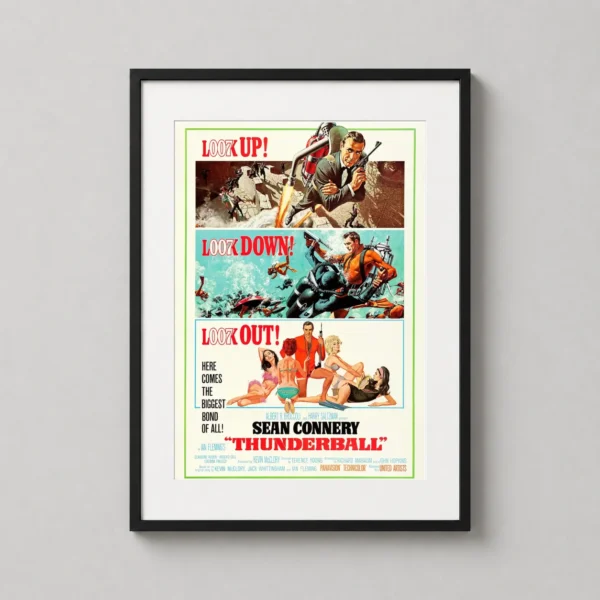 Thunderball 1965 James Bond Sean Connery Movie Poster