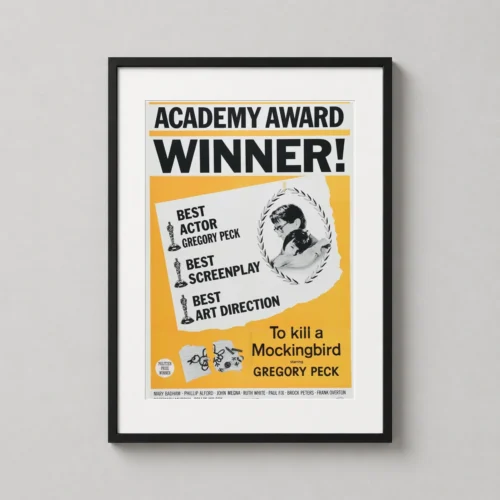 To Kill a Mockingbird 1962 Academy Award Winner Movie Poster
