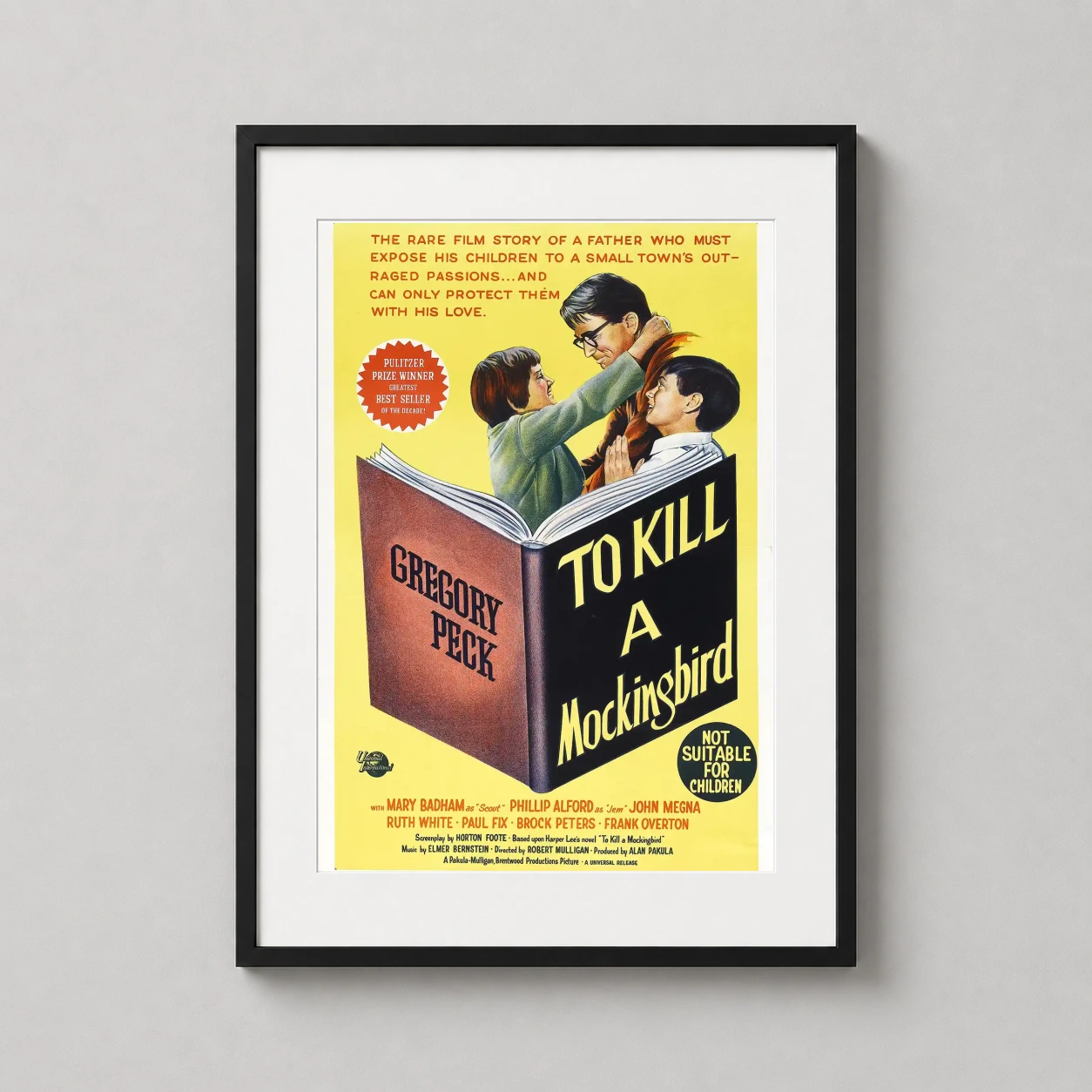 Kill Mockingbird 1962 Gregory — this vintage 1962 film poster features Gregory Peck as Atticus Finch