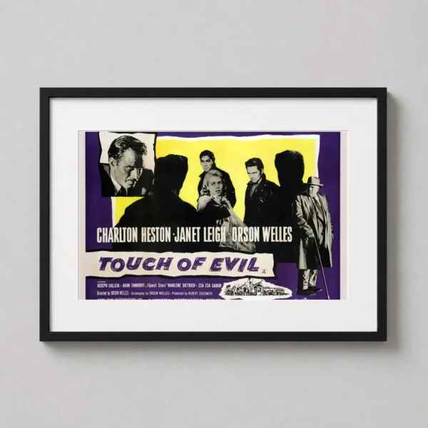 Touch of Evil 1958 Orson Welles Film Noir Vintage Movie Poster