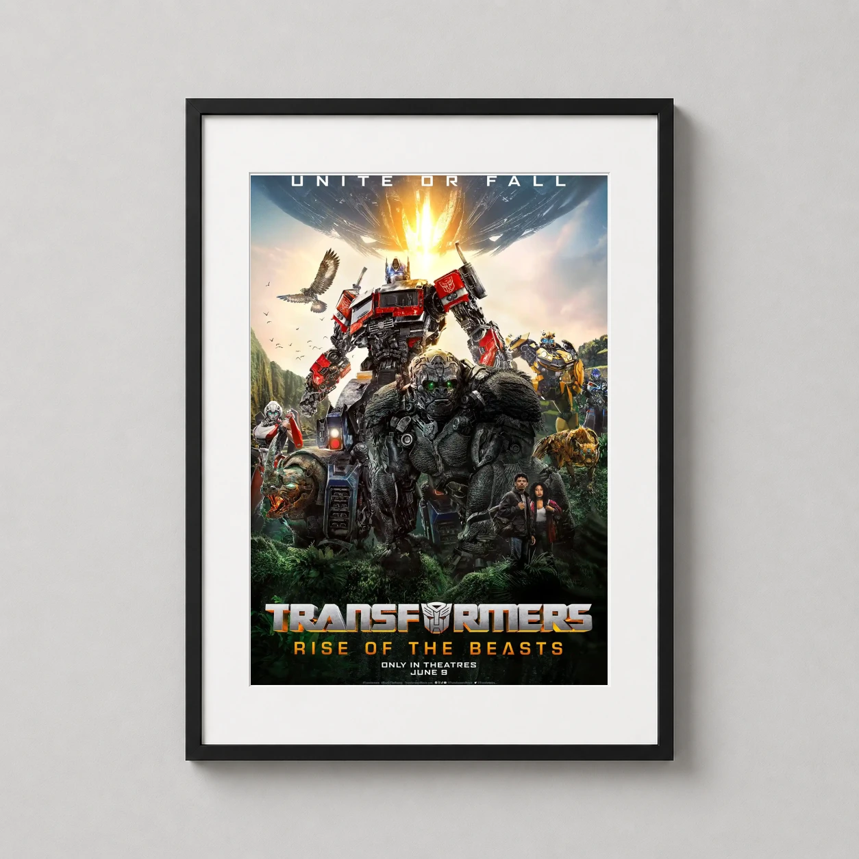 Transformers Rise Beasts 2023 — featuring Optimus Prime, Optimus Primal, and Bumblebee, this cinematic