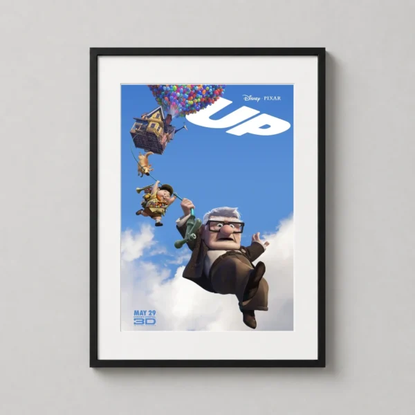 Up 2009 Animated Carl and Russell Movie Poster