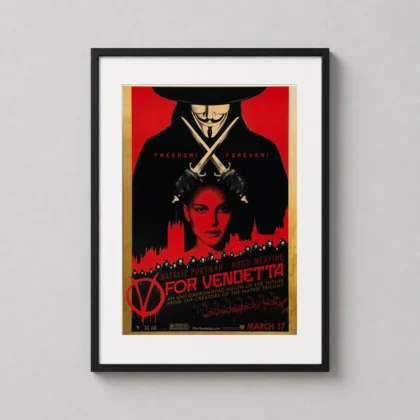 MerchFuse V for Vendetta Movie, Premium Artwork Teaser movie poster with cinema character