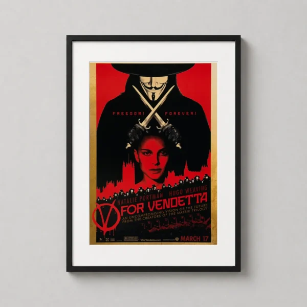 V for Vendetta Natalie Portman Graphic Movie Poster