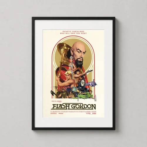 Flash Gordon 1980 Retro Sci-Fi Art Deco Movie Poster