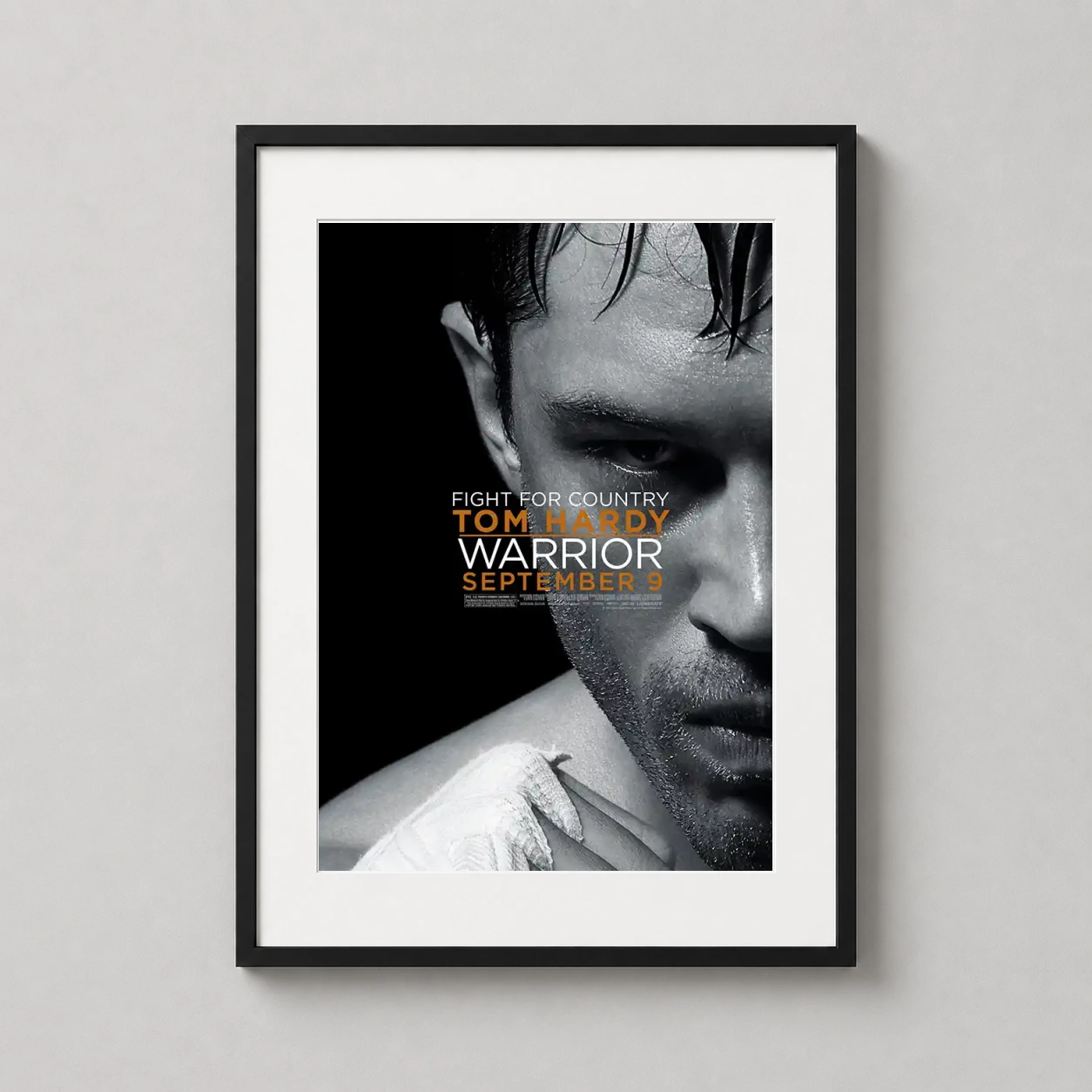 Warrior — this high-contrast black and white photographic print features an