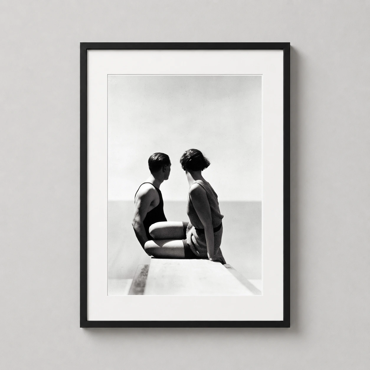 George Hoyningen Huene Diver Photo — minimalist black and white fashion photograph by George Hoyningen-Huene