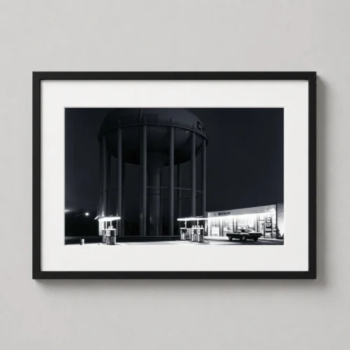George Tice Petit's Mobil Station New Jersey Black and White Photography Print