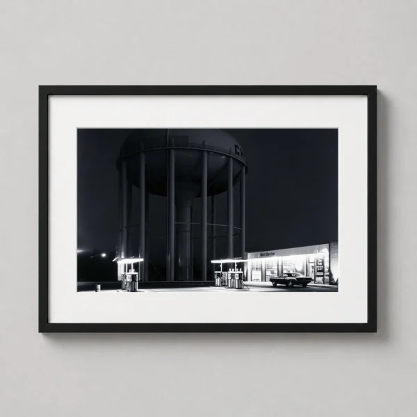 George Tice Petit's Mobil Station New Jersey Black and White Photography Print