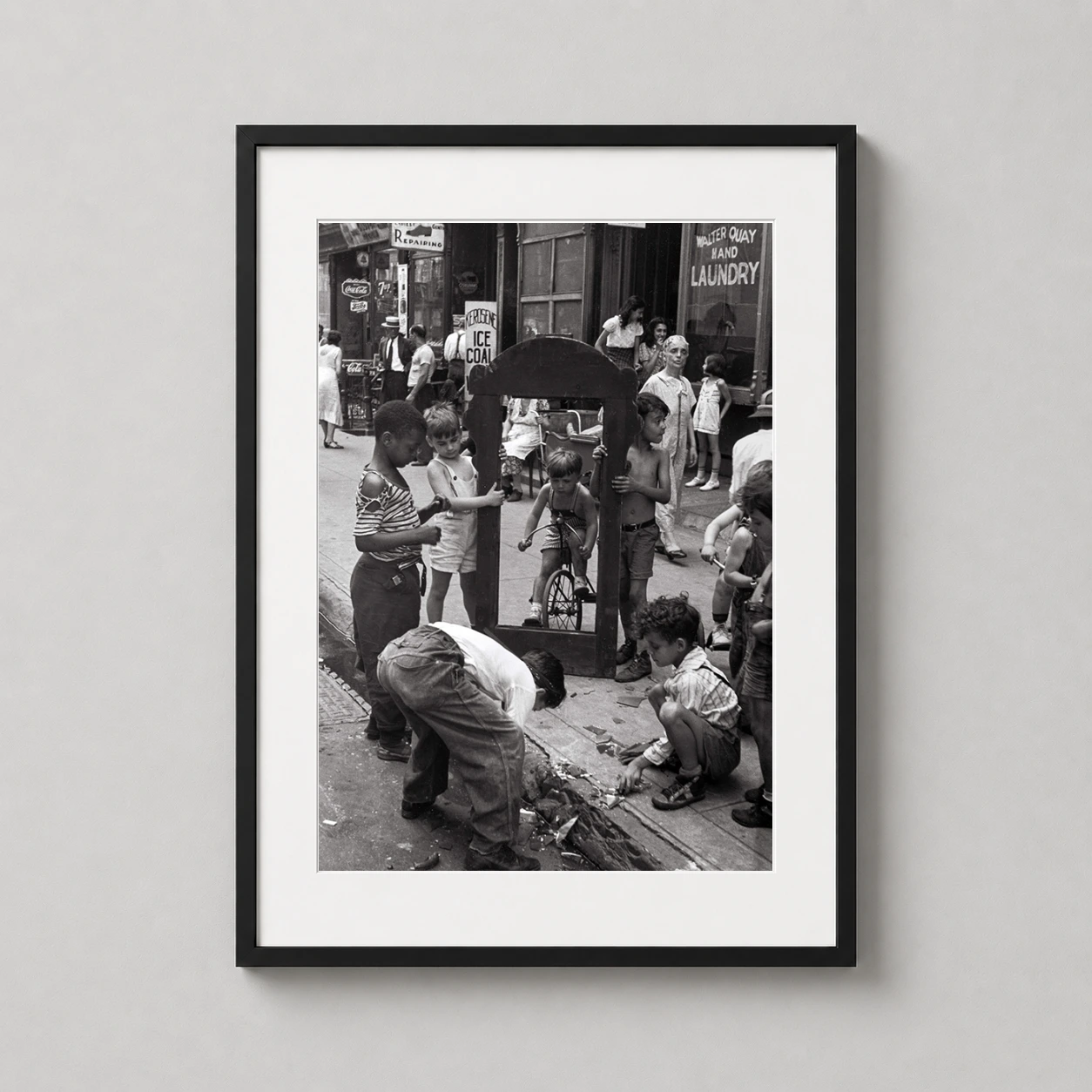 Helen Levitt Children Broken — classic 1940s black and white street photograph by Helen Levitt