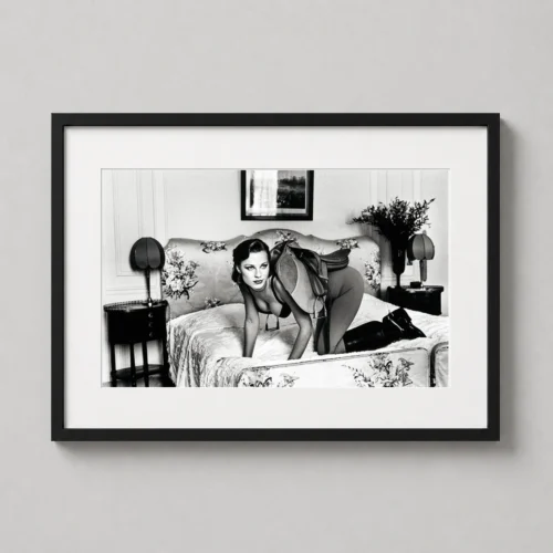 Helmut Newton Saddle I Paris at Hotel Lancaster Photography Print