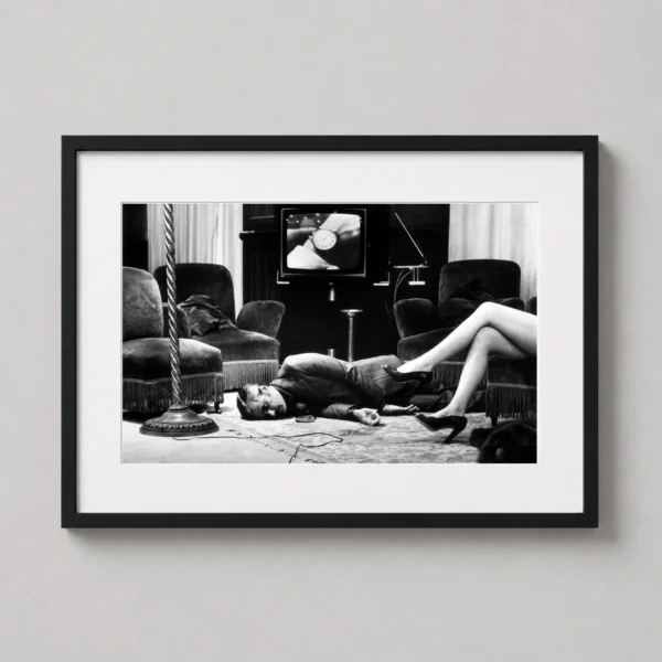 Helmut Newton T.V. Murder Cannes 1975 Black and White Photography Print