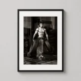 Herb Ritts Fred with Tires Black and White Photography Print