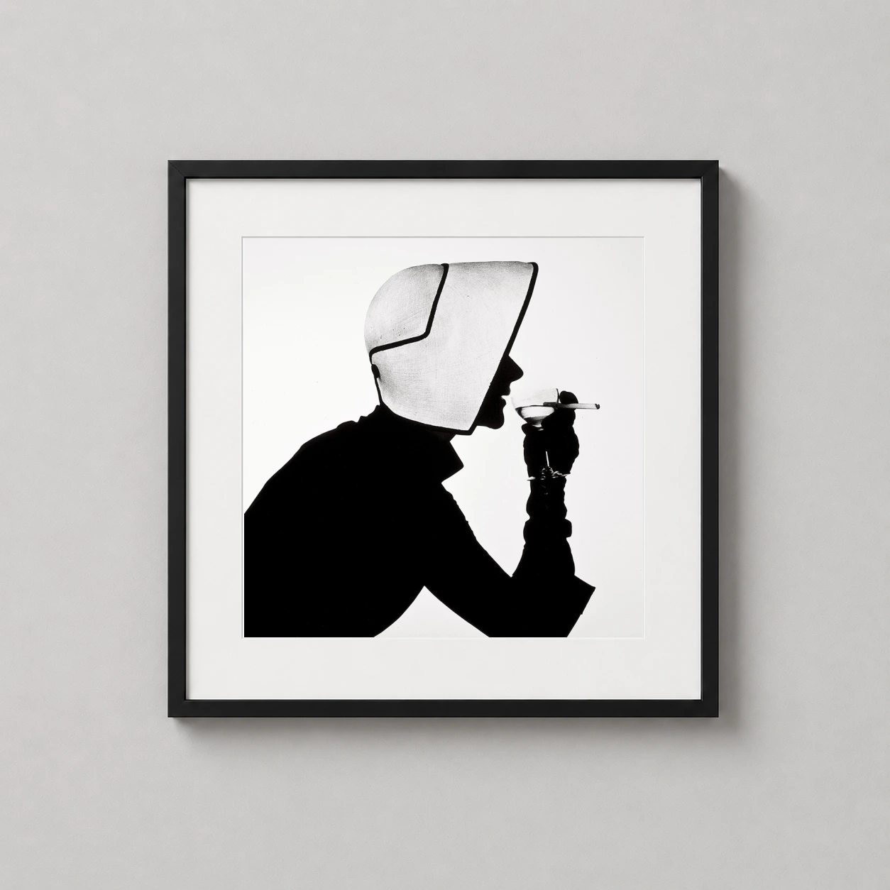 Irving Penn Woman Dior — high-contrast black and white photography print of Lisa