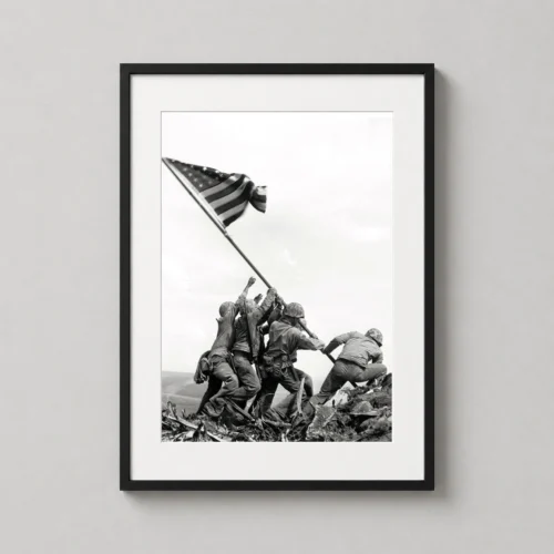 Raising the Flag on Iwo Jima Historic Photography Print