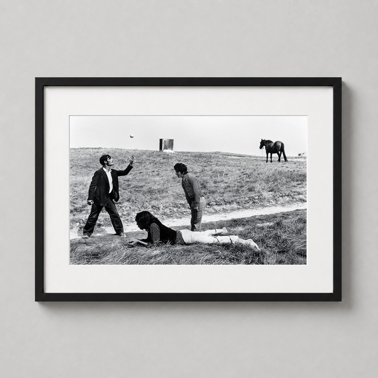 Josef Koudelka Gypsies Brittany — black and white fine art photograph by Josef Koudelka capturing a group