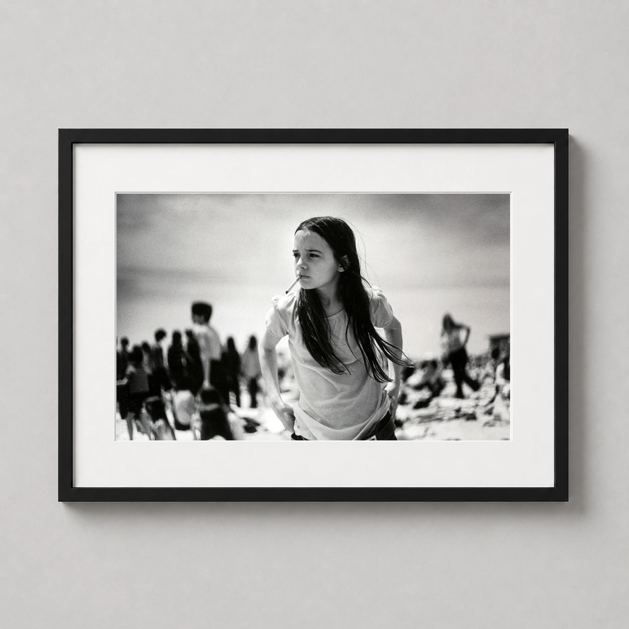 Joseph Szabo Priscilla Jones — black and white photograph by Joseph Szabo featuring a young girl named