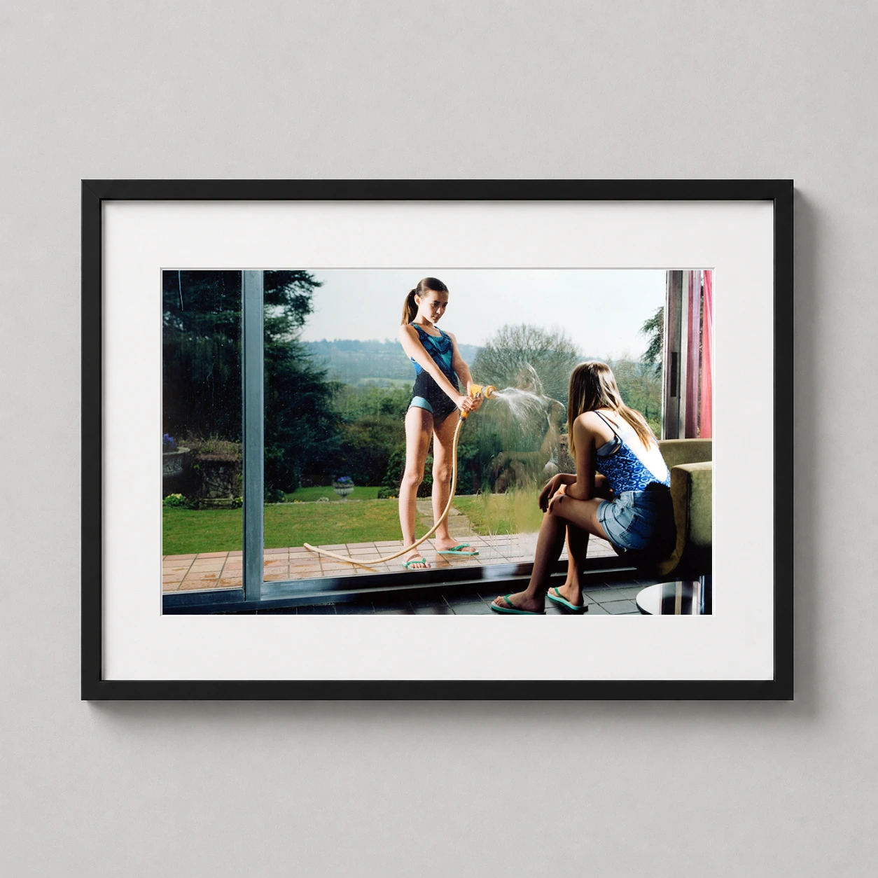 Julia Fullerton Batten Waterhose Photo — this cinematic photography print features a girl in a blue swimsuit