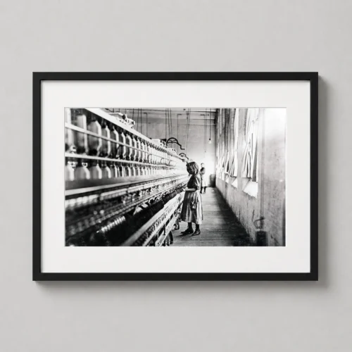 Lewis Hine Sadie Pfeifer Cotton Mill Photography Print