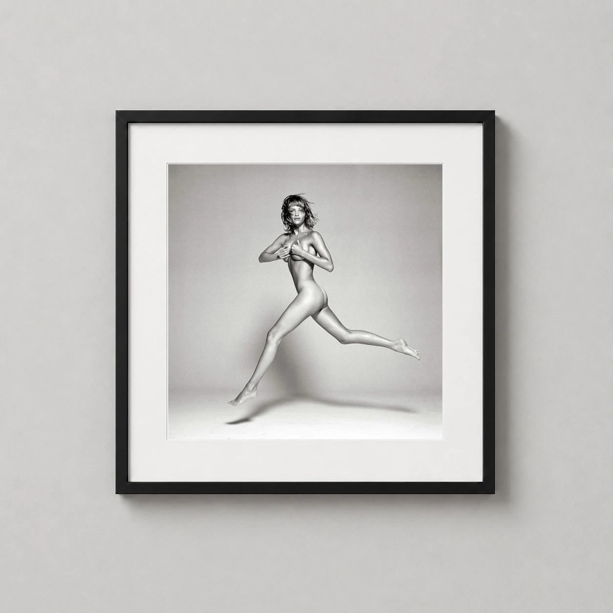 Michel Comte Helena Christensen — dynamic black and white fine art photograph by Michel Comte capturing