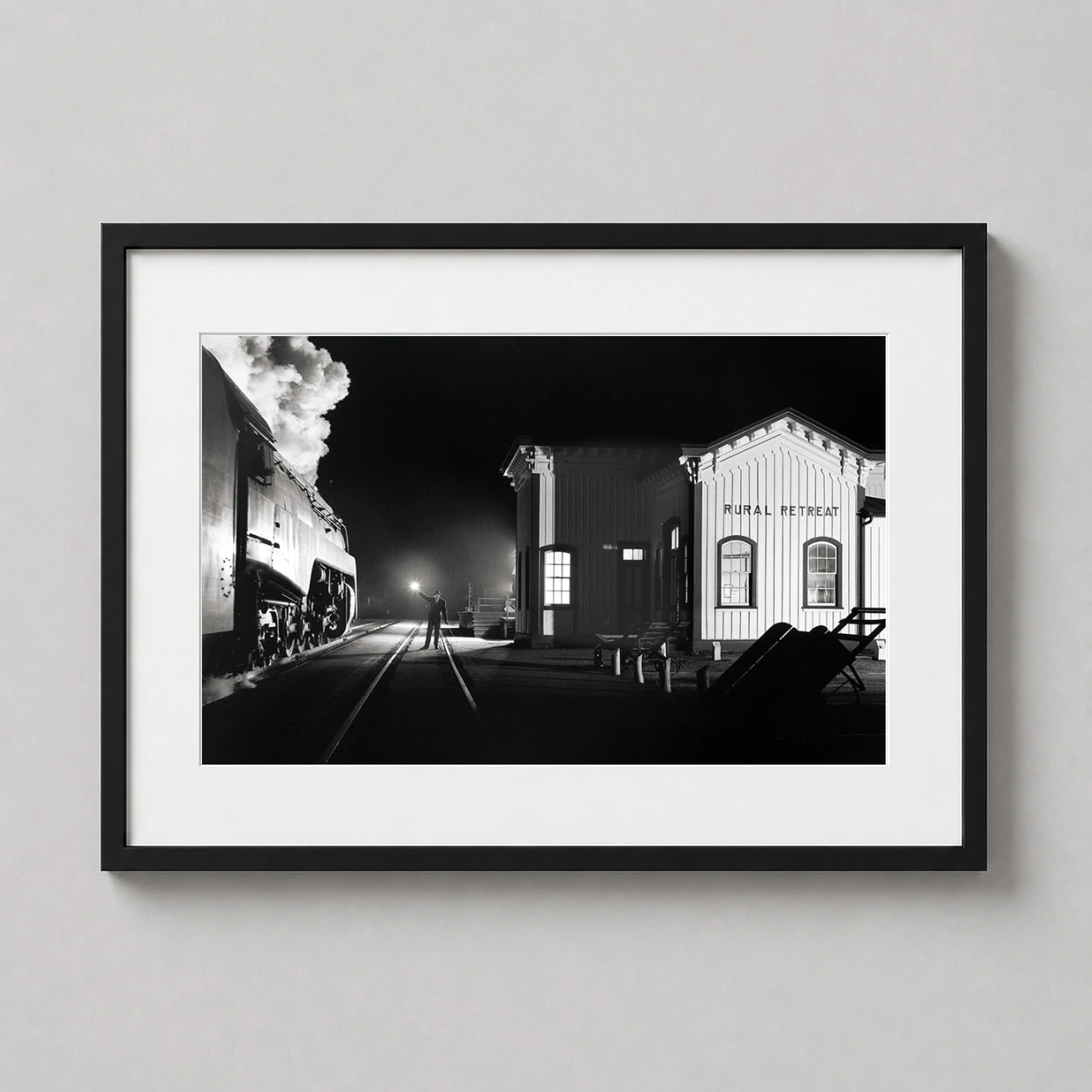 Birmingham Special Rural Retreat O Winston Link — dramatic black and white photograph by O. Winston Link capturing a