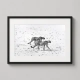 Peter Beard, Hunting Cheetahs on the Tarn Desert Photography Print