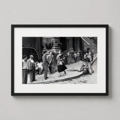 American Girl in Italy Poster, Ruth Orkin 1951 Vintage Photography Print framed wall art mockup