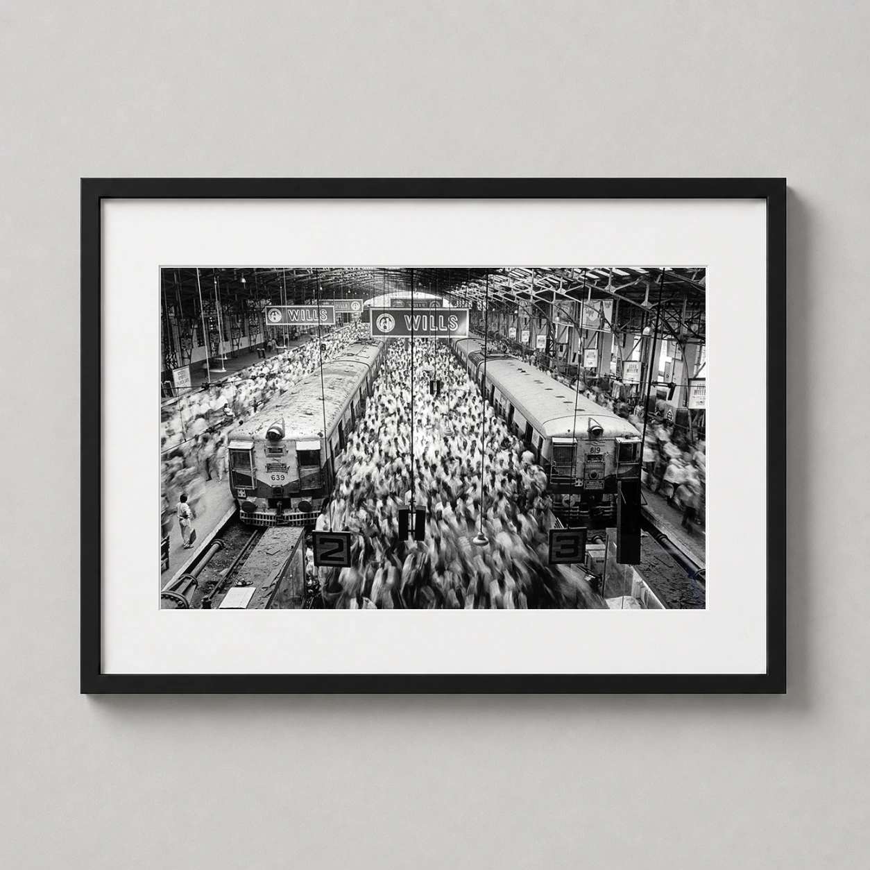Church Gate Station Mumbai Sebastiao Salgado — this dramatic high-angle black and white photograph captures the