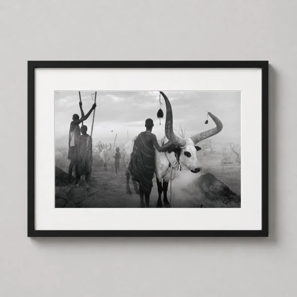 Sebastiao Salgado, South Sudan Cattle Camp Black and White Photography Print