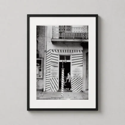Walker Evans Print, New Orleans Barber Shop, 1936 Depression-Era Photography Wall Art framed wall art mockup