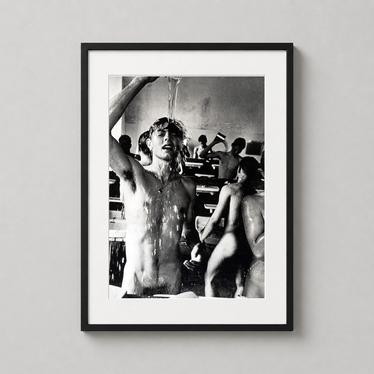 Will Mcbride Mike Shower Photo — stark black and white fine art photography print capturing Mike and