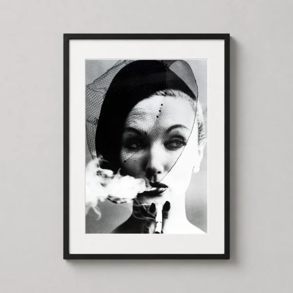 William Klein Poster, Smoke Veil, Vogue Paris 1958 Fashion Photography Print