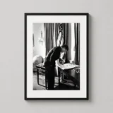JFK Poster, President Kennedy Oval Office 1961 Eisenstaedt Photo Photography Print