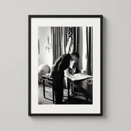 JFK Poster, President Kennedy Oval Office 1961 Eisenstaedt Photo Photography Print