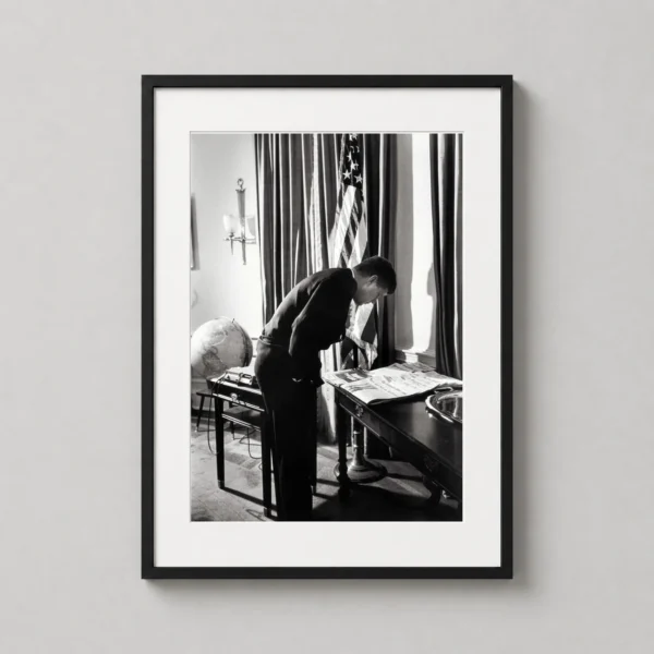 JFK Poster, President Kennedy Oval Office 1961 Eisenstaedt Photo Photography Print