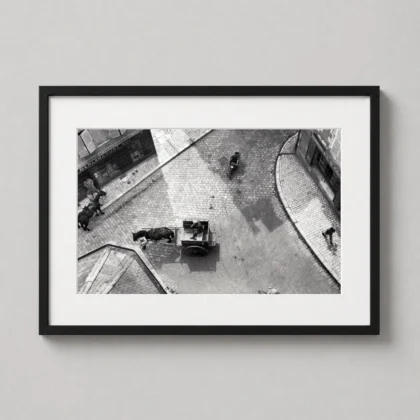 Andre Kertesz Poster, Carrefour Blois 1930 Vintage Photography Print framed wall art mockup