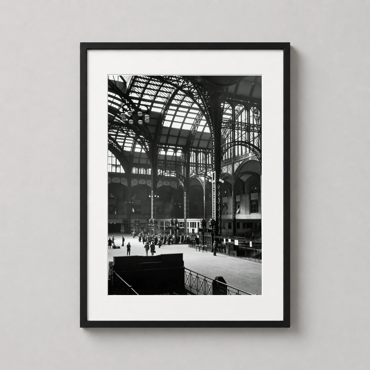 Berenice Abbott Pennsylvania Station — black and white photograph by Berenice Abbott showcasing the dramatic