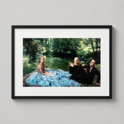 Annie Leibovitz Photography Poster, Donatella Versace Alice in Wonderland Print framed wall art mockup